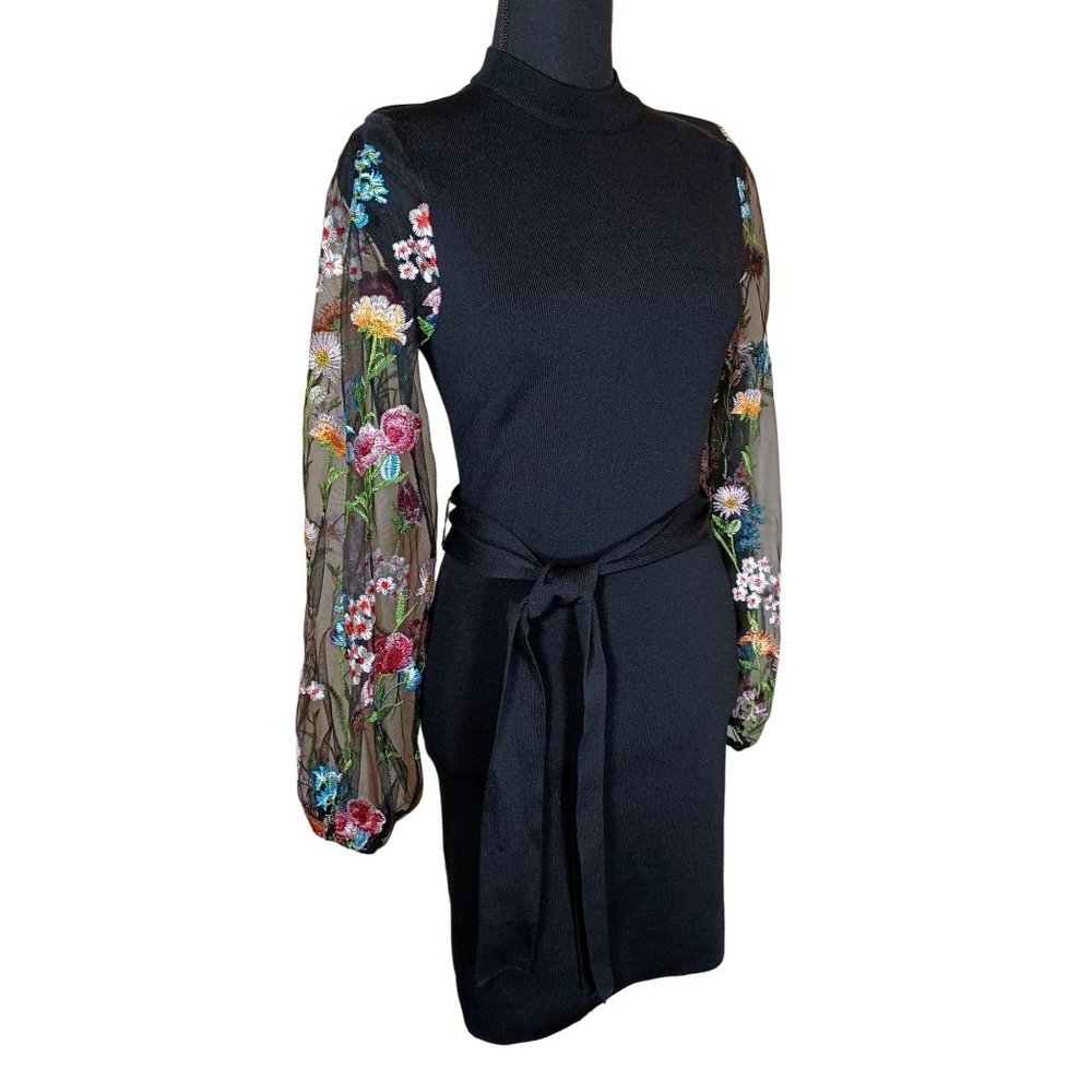 Jealous Tomatoe Black Size Small Bodycon Knit Women's Dress